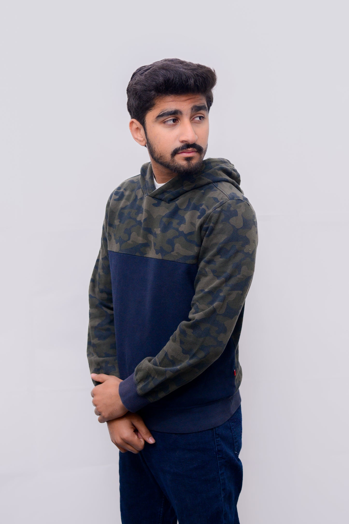 ROADSTER NAVY BLUE & GREEN | HOODDIE