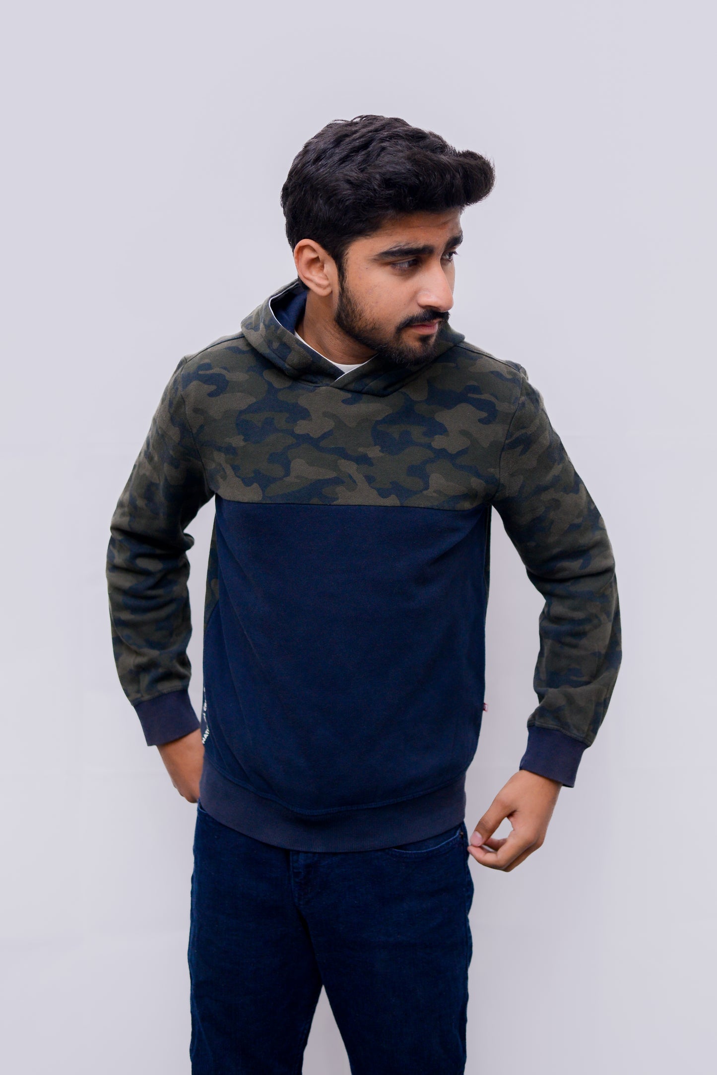 ROADSTER NAVY BLUE & GREEN | HOODDIE